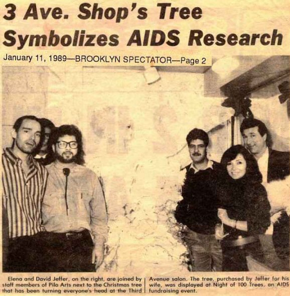 Pilo Arts Day Spa & Salon featured in The Brooklyn Spectator Newspaper Article - 3rd Ave. Shop's Tree Symbolizes AIDS Research